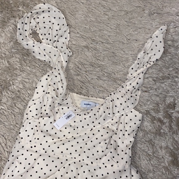 Old Navy Ruffle Strap Polka Dot Dress, Size Large - Picture 2 of 2